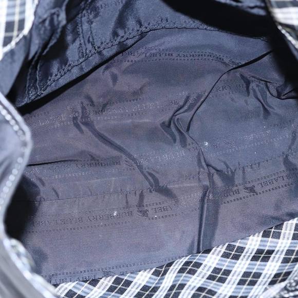 BURBERRY Blue Label Tote Bag Nylon Black Silver Auth 88574 - Picture 11 of 16